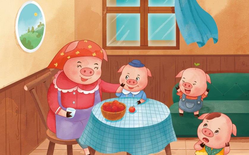 三只小豬APP插畫